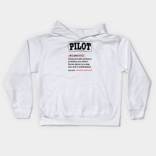 Funny Pilot Definition Dad Father's Day Kids Hoodie